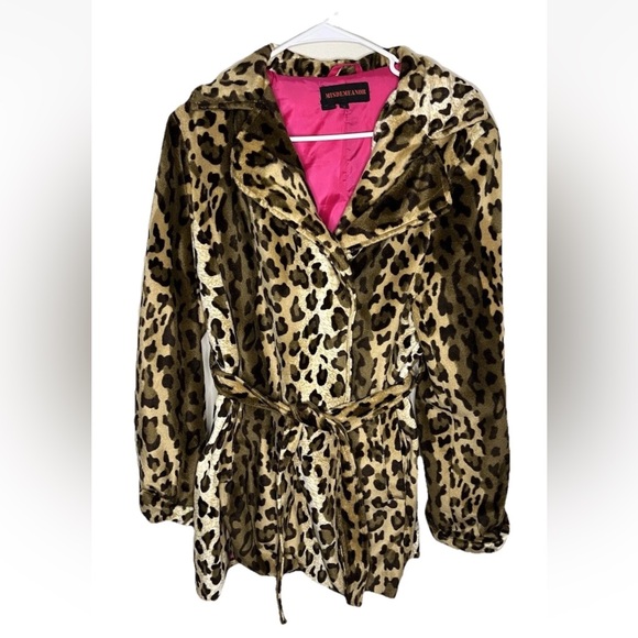 Misdemeanor Women’s Animal Print Medium Weight Jacket Button Up Size M EUC Y2K - Picture 1 of 6